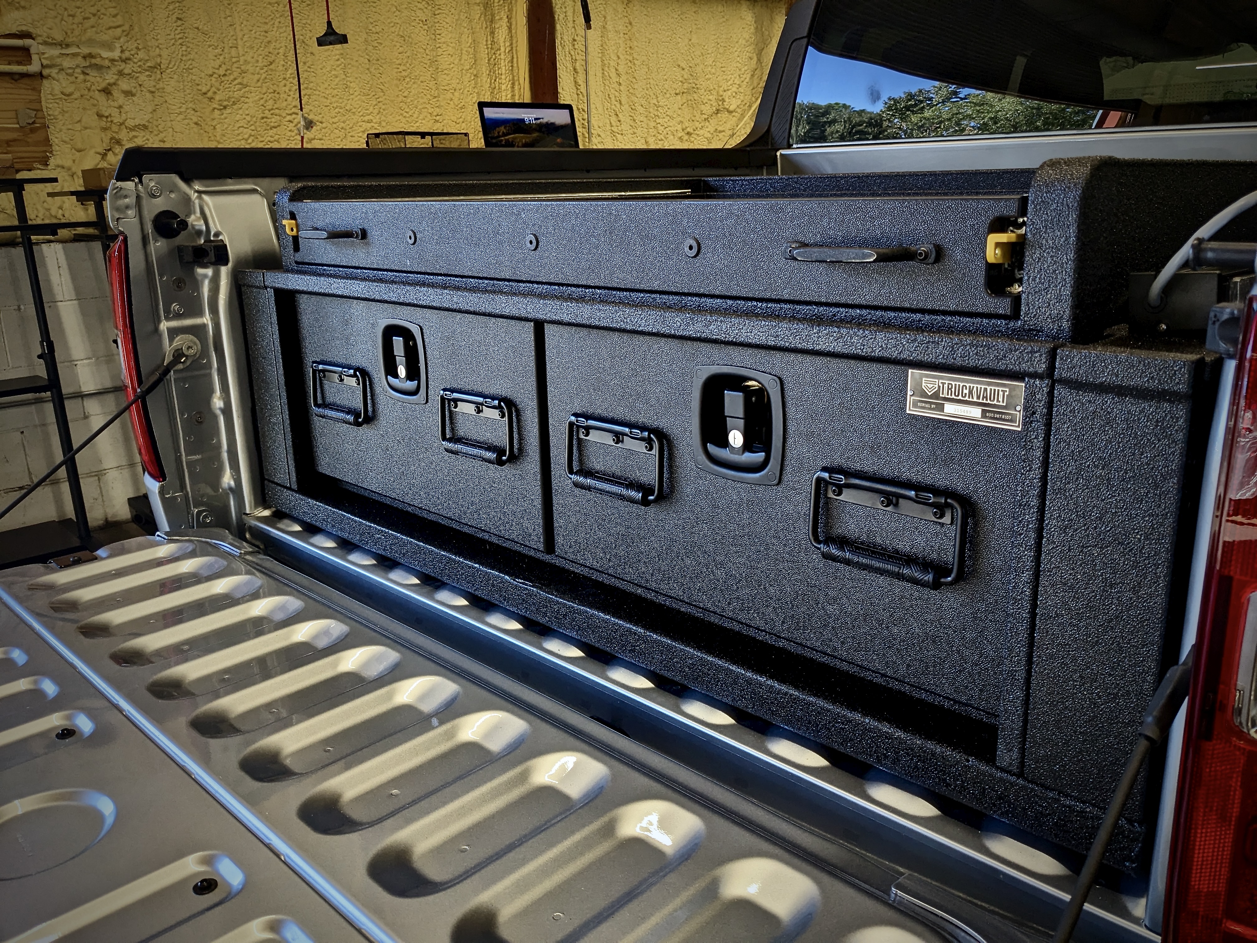 Secure storage racks and partition installation in Ford fleet vehicles